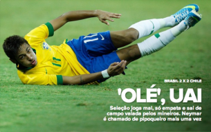 En Brasil no quedaron contentos con la actuación de jugadores como Neymar, estrellas mundiales que aún no rinden en la selección. FOTO: Globoesporte.com